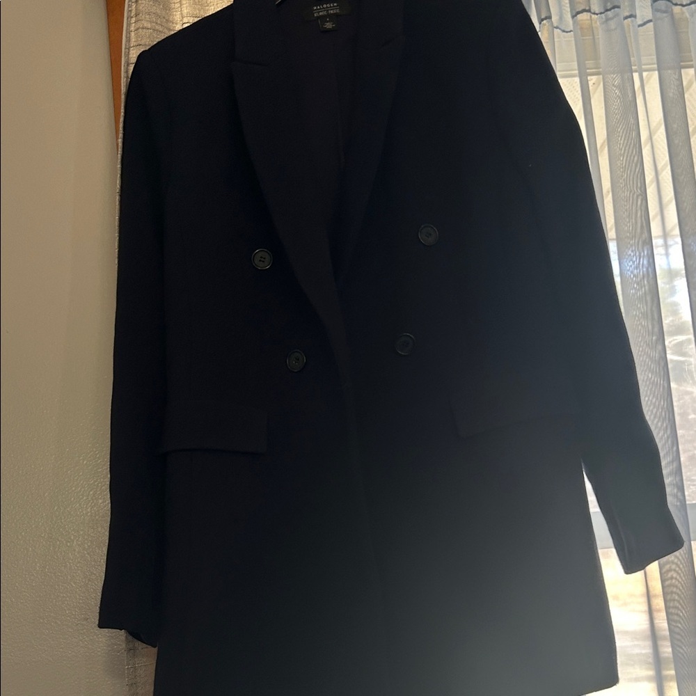 Halogen Women's Navy Double-Breasted Blazer - Picture 2 of 6